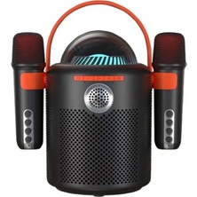 Bluetooth Aile Parti Seti Kablosuz Çift Mikrofon 6 Ses Degıstırme Siyah