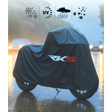 Rks Sniper 50 Motor Branda Siyah Su Geçirmez Logolu Motosiklet Brandası