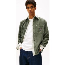 Erkek Rahat Kalıp Fitilli Kadife Gömlek Ceket - Haki