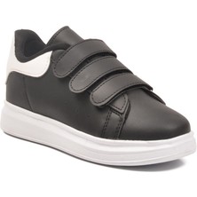 2480-26K F Siyah-Beyaz Çocuk Spor Ayakkabı