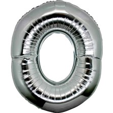 O Harf Folyo Balon Gümüş Renk  40 Inç