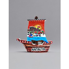 Antalya Temalı Kabartmalı Polyester Magnet Buzdolabı Süsü