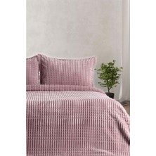 Merinos Modern Line Çift Kişilik Battaniye Seti Pudra