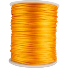 Floş Ip - Takı Ipi - Sıçan Kuyruğu Ip - Bileklik Ipi 1 mm Turuncu