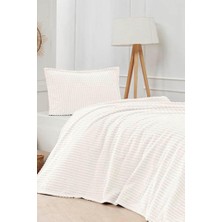 Merinos Modern Line Çift Kişilik Battaniye Seti Krem