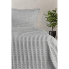 Merinos Modern Line Çift Kişilik Battaniye Seti Gri
