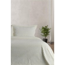 Merinos Modern Line Tek Kişilik Battaniye Seti Krem