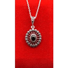 925 Ayar Kadın Oltu Taşı Kadın Kolye SK000123