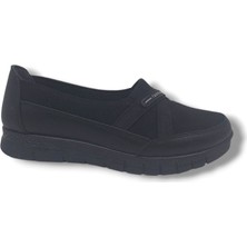 Zerhan 400 Kadın Siyah Komfort Termo Taban Büyük Numara Ayakkabı 41 42