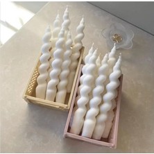2 Li Burgu Şamdan Soya Wax Mum Seti