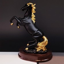 Dekoratif Şaha Kalkan At Biblo Siyah