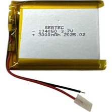 104050 3.7V 3000MAH Li-Polymer Pil DEVRELI/1.5A