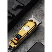LED Göstergeli Metal Tıraş Makinesi, USB Girişli, Çok Fonksiyonlu ve Şık Tasarım