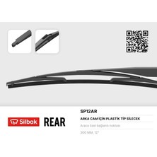 Sılbak SP12AR - Silecek Süpürgesi Arka Plastık Tıp 300MM Duster-Punto Iıı-Grande Punto-Cmax-Cıvıc-Juke-Mıcra-Venga-