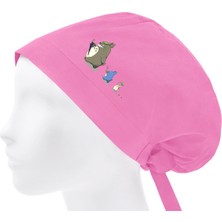 Totoro Temalı Bonesi Standart ve Büyük Boy Cerrahi Bone Doktor Hemşire Aşçı