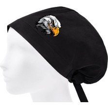 Tesettür Kara Kartal Temalı Doktor Hemşire Hastane Diş Doktoru Bonesi | Cerrahi Bone