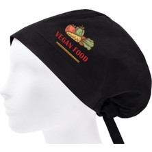 Tesettür Vegan Food Şef Temalı Aşçı Bonesi Pastacı Bonesi | Cerrahi Bone