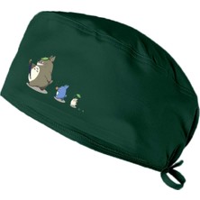 Totoro Temalı Bonesi Standart ve Büyük Boy Cerrahi Bone Doktor Hemşire Aşçı