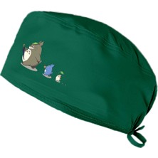 Totoro Temalı Bonesi Standart ve Büyük Boy Cerrahi Bone Doktor Hemşire Aşçı