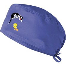 Tweety Temalı Bonesi Standart ve Büyük Boy Cerrahi Bone Doktor Hemşire Aşçı