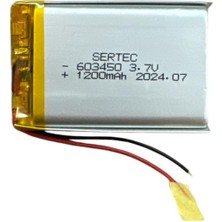 603450 3.7V 1200 Mah Li-Polymer Pil (DEVRELI/1.5A)