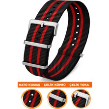 18MM-20MM-22MM-24MM Saatlerle Uyumlu Nato Kumaş Tekstil Saat Kordonu Kayışı Nato-Model-22