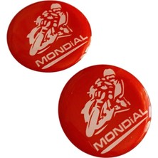Bardakcı Bike Mondial Logo Damla Etiket 5x5 cm 2' Li Kırmızı