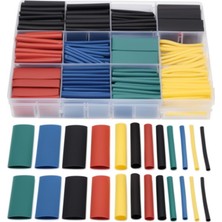 Isı ile Daralan Makaron 560 Parça Karışık Renk 2:1 Daralma Oranı Elektriksel Izolasyon ve Mekanik Koruma Için Esnek Kablo Koruyucu Seti