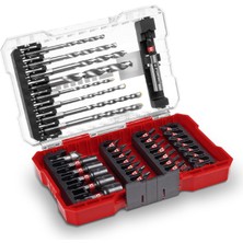 Einhell M-Case 39-Parça Darbeye Dayanıklı Uç Seti (25 mm Uçlar, Metal Matkap Uçları, Çok Amaçlı Matkap Uçları, 60 mm Uç Tutucu, Lokma Anahtar, Havşa Ucu, Saklama Kutusu Dahil) - 49108763