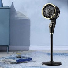 90CM Ultra Sessiz Ayaklı Vantilatör Uzaktan Kumandalı 360 Denerece Dönüş, Dijital Ekranlı Ayarlanabilir 3 Farklı Boy Masaüstü Veya Zeminde Kullanım CVR-MX45 (Siyah)