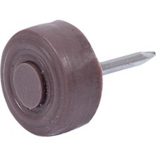 Çivili Masa Sandalye Zemin Koruyucu Plastik Ayak Kahve 25'li Çap 16 mm