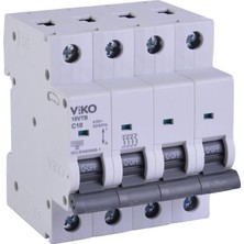 10VTB-4C10 Otomatik Sigorta 10KA C Tipi 4 Kutup 10A
