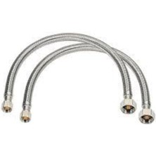 3/8 Klozet Bağlantı Hortumu Çelik Bağlantı Flex- 2 Adet 100 cm