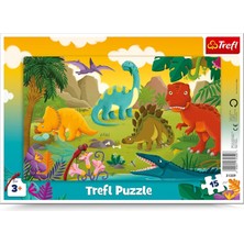 Yapboz Mat Çerçeveli Yapboz 15 Parça Dinozorlar 3+ Yaş Için