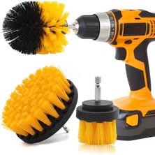 Matkap Fırça Başlığı, 3 Adet Matkap Fırça Başlığı Seti, Akülü Tornavida Için Fırça, Banyo, Banyo, Zemin Kaplaması, Mermer, Seramik Temizliği Için Matkap Fırça Seti
