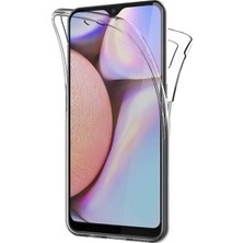 Galaxy A10S Kılıf 6 Tarafı Tam Full Koruma 360 Clear Soft Şeffaf