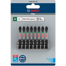 Professional Accessories 2608522331-TORNAVIDA Ucu "set" Impact Control Pz2 50 mm 8-Parça, 0 W, 0 V