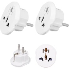 2 Adet Evrensel Uluslararası Priz Fiş Adaptör Çevirici 16A 250V Seyahat Fişi Dönüştürücü Adaptörü, 200'DEN Fazla Ülkede Abd/avustralya/uk, Ce Sertifikalı