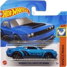 - ´18 Dodge Challenger Srt Demon - Muscle Mania 6/10 - HKJ54 - Short Card - Mopar - Mavi Metalik - Mattel 2023
