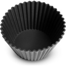 Muffin Kalıbı, 6'lı Set, Tırtıklı Kenar, Kek ve Cupcake Pişirme Kalıbı Kek Çikolata ve Sade