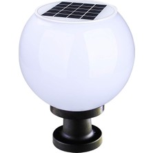 Set Üstü Küre Solar Led, Bahçe Lambası 60W, Güneş ENERJILI+220V Elektrikli Hibrit, E27 Duy, Fotoselli, Uzaktan Kumandalı, 3 Modlu Işık, IP65 Su Geçirmez | Uzun Ömürlü Bahçe Aydınlatma Armatürü