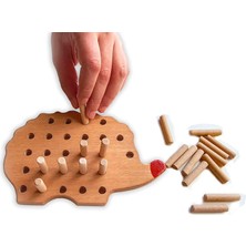 Home Montessori Oyuncak, Ahşap Montessori Oyuncak, Sevimli Kirpi Ahşap Oyuncakl, Eğitici Çocuk Oyuncakları (Kirpi)