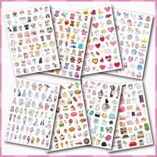 Sticker Seti 500 Adet - Kız Çocuklara Özel Konsept - Defter Planlayıcı Günlük Takvim Ajanda Için Etiketler - Öğrencilere ve Yetişkinlere Kendinden Yapışkanlı Eğlenceli Çıkartmalar (8 Sayfa)