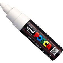 Uni Pc-7m Marker Sanat Kalemi Büyük Top Ucu, 5-5,5 mm - Beyaz