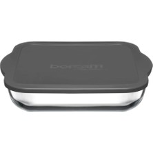 Borcam Gri Plastik Kapaklı Fırın Tepsisi 3200 cc