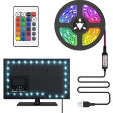 ve Pc Arkası Rgb Şerit LED Işık Seti - 3 Metre, USB Girişli, Kumandalı, 352 Renk Seçeneği, IP20 Iç Mekan, 4W Düşük Enerji Tüketimi CT4566
