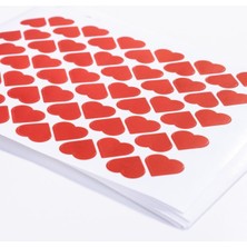 Dikey Şerit Kalpli Sticker Seti, 600 Adet