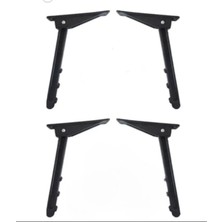 Katlanır Plastik Siyah Ayak, Laptop Sehpası Yer Sofrası Servis Kahvaltı Sehpası Ayağı 4 Lü