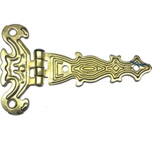 Dekoratif, Sac Tek Kuyruklu Menteşe - 40X68 Mm, Küçük, Sarı, 1 Adet