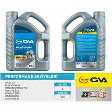 Gva 9920124 - Motor Yağı 5W30 5 Lt Platınum Tam Sentetik Apı Sl/cf